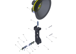 KÄRCHER Professional Ersatzteile Kehrmaschinen KM 100/120 R Bp Pack Seitenbesen Arm links 1.280-172.0