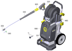 KÄRCHER Professional Ersatzteile Hochdruckreiniger Kaltwasser HD 10/25-4 SXA EU-II 1.286-974.0 HD 10/25-4 SXA *EU-II