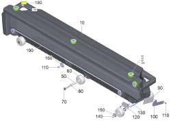 KÄRCHER Professional Ersatzteile Bodenreiniger B 260 RI Configuration 1.480-250.2 Kehrlade kpl.
