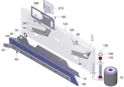 KÄRCHER Professional Ersatzteile Bodenreiniger B 260 RI Configuration 1.480-250.2 Abstreifer links kpl.