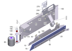 KÄRCHER Professional Ersatzteile Bodenreiniger B 260 RI Configuration 1.480-250.2 Abstreifer rechts kpl.