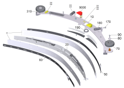 KÄRCHER Professional Ersatzteile Bodenreiniger B 260 RI Configuration 1.480-250.2 Saugbalken parabolisch 1340mm/53in Industrial