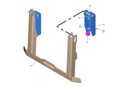 KÄRCHER Professional Ersatzteile Bodenreiniger B 260 RI Configuration 1.480-250.2 ABS Rammschutz Saugbalken