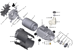 KÄRCHER Professional Ersatzteile Hochdruckreiniger Heisswasser HDS  2.2/12 Ed 1.109-151.0 Motor EVO 2.2/12 Ed