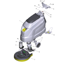 KÄRCHER Professional Ersatzteile Bodenreiniger BD 50/50 C PLUS Bp PACK 9.398-996.0 Chassis