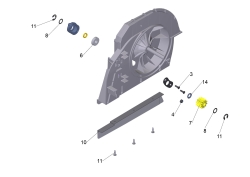 KÄRCHER Ersatzteile Kehrmaschine ProKM 400 1.517-152.0 Achstrommel links kpl.