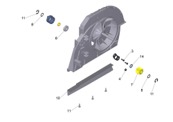 KÄRCHER Professional Ersatzteile Kehrmaschinen KM 70/15 C Achstrommel links kpl. 1.517-151.0