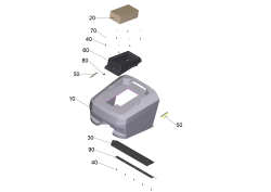 KÄRCHER Professional Ersatzteile Kehrmaschinen KM 70/25 C BP Pack 2SB 0 Kehrbehaelter mit Filterkasten KM70/25