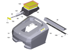 KÄRCHER Professional Ersatzteile Kehrmaschinen KM 70/30 C BP PACK 2SB EU 0 Kehrbehaelter mit Filterkasten
