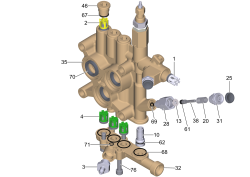 KÄRCHER Professional Ersatzteile Hochdruckreiniger Heisswasser HDS 13/20-4 S EU 1.071-937.0 Zylinderkopf kpl. 62 22 HDS