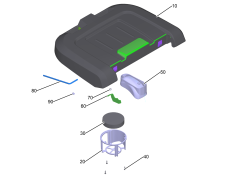 KÄRCHER Professional Ersatzteile Bodenreiniger B 110 R Classic Bp Pack +D75 1.161-433.0 Haube Schmutzwassertank kpl.