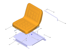 KÄRCHER Professional Ersatzteile Bodenreiniger B 110 R Classic Bp Pack +D75 1.161-433.0 Sitz kpl.
