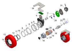 KÄRCHER Professional Ersatzteile Bodenreiniger B 300 RI Bp Pack + SB right 9.301-014.0 Fahrmotor Ersatz