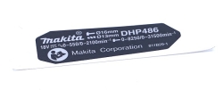 Makita Ersatzteile Akku-Schlagbohrschrauber DHP486 Typenschild DHP486