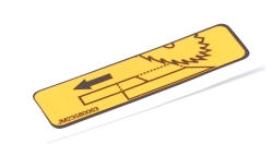 Makita Ersatzteile Kapp- und Gehrungssäge LS1110F Hinweisschild