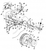 Ersatzteile Columbia Motormäher mit Antrieb RD 51 Typ: 125-3590  (1985) Fahrantrieb, Räder
