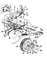 Ersatzteile MTD Benzin Rasenmäher mit Antrieb Rex-Combi 51 SSL Typ: 126-3580  (1986) Fahrantrieb, Räder 