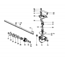 Ersatzteile Rotaro Motormäher mit Antrieb ROTARO  55 S Typ: 186-0158  (1986) Getriebe