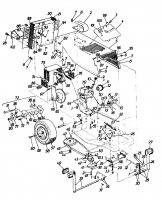 Ersatzteile Novotrac Rasentraktoren NOVOTRAC 11 Classic Typ: 137-5270 (1987) Fahrantrieb, Motorkeilriemenscheibe, Pedal, Räder hinten