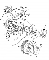 Ersatzteile Columbia Motormäher mit Antrieb RD 51 SSL Typ: 127-3590  (1987) Fahrantrieb, Räder