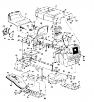 Ersatzteile Super Rasentraktoren Super 114 Typ: 137-7040  (1987) Armaturenbrett, Motorhaube, Sitzwanne