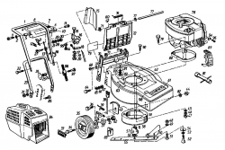 Ersatzteile Gutbrod Motormäher mit Antrieb HB 46 R Typ: 02877.02  (1987) Grundgerät