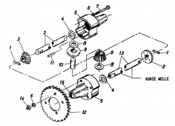 Ersatzteile Columbia Rasentraktoren RD 11/660 Typ: 138-5240  (1988) Differential