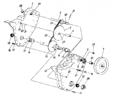 Ersatzteile MTD Motorhacke Gartentiller 3 Typ: 218-3200  (1988) Kettenkasten 