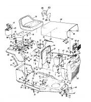 Ersatzteile MTD Rasentraktor 11/81 Typ: 139-3420  (1989) Armaturenbrett, Motorhaube, Sitzwanne 