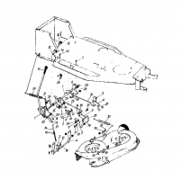 Ersatzteile MTD Rasentraktor 11/81 Typ: 139-3420  (1989) Mähwerksaushebung 