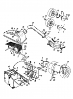 Ersatzteile Zubehör Garten- und Rasentraktoren Grasfangeinrichtung für 800 Serie Kastenrahmen mit Mähwerk H (46/117cm) Typ: 190-0830  (1989) Grasfangkorb