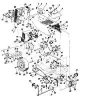 Ersatzteile Novotrac Rasentraktoren NOVOTRAC 11 Classic Typ: 139-5270 (1989) Fahrantrieb, Motorkeilriemenscheibe, Pedal, Räder hinten