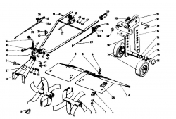 Ersatzteile Golf Motorhacken 162 MS 4 Typ: 07514.04  (1989) Hacksterne, Holm