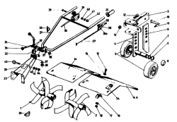 Ersatzteile Gutbrod Motorhacken MB 60-30 Typ: 07514.01  (1989) Hacksterne, Holm