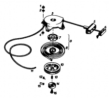 Ersatzteile Gutbrod Balkenmäher BM 100 4/BS Typ: 07507.02  (1989) Reversierstarter