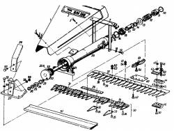 Ersatzteile Gutbrod Balkenmäher BM 100 4/BS Typ: 07507.02  (1989) Mähbalken