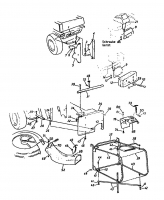Ersatzteile Zubehör Garten- und Rasentraktoren Grasfangeinrichtung für 30"/76cm Heckauswurf, 8-Stern Messerscheibe, Frontgewicht Typ: 190-0380 (1990) Grasfangkorb