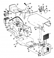 Ersatzteile Novotrac Rasentraktoren NOVOTRAC 11 Classic Typ: 130-5270 (1990) Armaturenbrett, Motorhaube, Sitzwanne