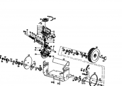 Ersatzteile Golf Motormäher mit Antrieb 445 HR 4 Typ: 04011.01  (1990) Getriebe