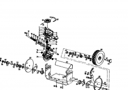 Ersatzteile Golf Motormäher mit Antrieb 445 HR 4 E Typ: 04011.02  (1990) Getriebe