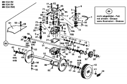 Ersatzteile Gutbrod Motormäher mit Antrieb MH 532 RV Typ: 04007.01  (1990) Getriebe, Räder