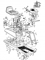 Ersatzteile Columbia Rasentraktoren 8/760 HA Typ: 132-510C626  (1992) Rahmen, Sitz, Sitzwanne