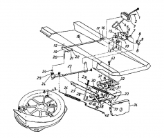 Ersatzteile MTD Rasentraktor 10/76 HN Typ: 131-520C  (1991) Mähwerksaushebung 