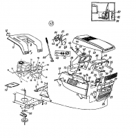 Ersatzteile Super Rasentraktoren Super 12-96 N Typ: 131-659F  (1991) Armaturenbrett, Motorhaube, Sitzwanne