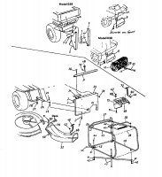 Ersatzteile Zubehör Garten- und Rasentraktoren Grasfangeinrichtung für 30/76cm Heckauswurf, 8-Stern Messerscheibe, Frontgewicht Typ: 190-0380  (1991) Grasfangkorb