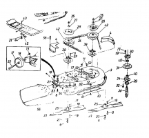 Ersatzteile Super Rasentraktoren Super 12-96 N Typ: 131-659F (1991) Mähwerk F (38"/96cm)