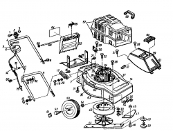 Ersatzteile Golf Elektromäher 345 HE Typ: 02841.05  (1991) Grundgerät
