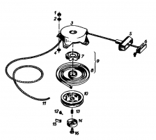 Ersatzteile Gutbrod Balkenmäher BM 100-2/G Typ: 07507.01  (1991) Reversierstarter
