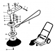 Ersatzteile Gutbrod Handkehrmaschinen B 77 Typ: 02067.03  (1992) Seitenbesen