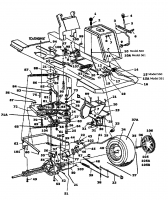 Ersatzteile Raiffeisen Rasentraktoren 8/76 HA Typ: 132-510C628  (1992) Fahrantrieb, Räder